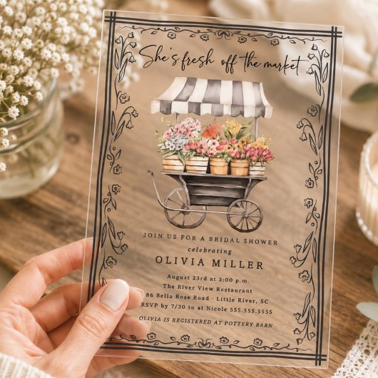 Cartes d'invitation de mariage chic aux fleurs