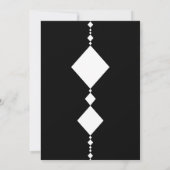Cartes d'invitation de mariage chic noir et blanc  (Dos)