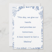 Cartes d'invitation de mariage classiques (Dos)