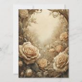 Cartes d'invitation de mariage classiques pour par (Dos)