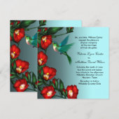 Cartes d'invitation de mariage Colibri (Devant / Derrière)