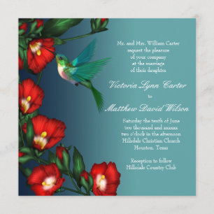 Cartes d'invitation de mariage Colibri