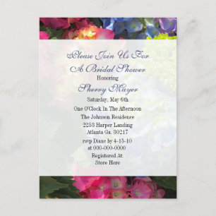 Cartes d'invitation de mariage colorées avec hydra