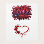 Cartes d'invitation de mariage d'amour (Inside Unfolded)