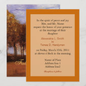 Cartes d'invitation de mariage d'art fin, Paysage (Devant / Derrière)