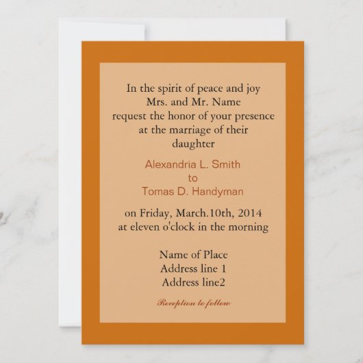 Cartes d'invitation de mariage d'art fin, Paysage (Devant)