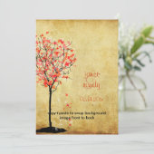 Cartes d'invitation de mariage d'automne/feuilles (Debout devant)