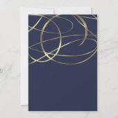 Cartes d'invitation de mariage de couleur or fauss (Dos)
