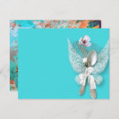 Cartes d'invitation de mariage de fête des invités (Devant / Derrière)