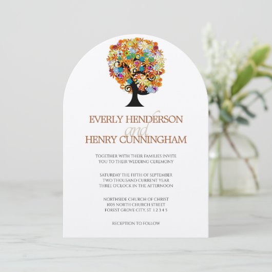 Cartes d'invitation de mariage de la branche latér (Debout devant)