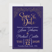 Cartes d'invitation de mariage de luxe (Devant)