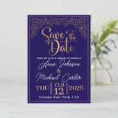 Cartes d'invitation de mariage de luxe (Debout devant)