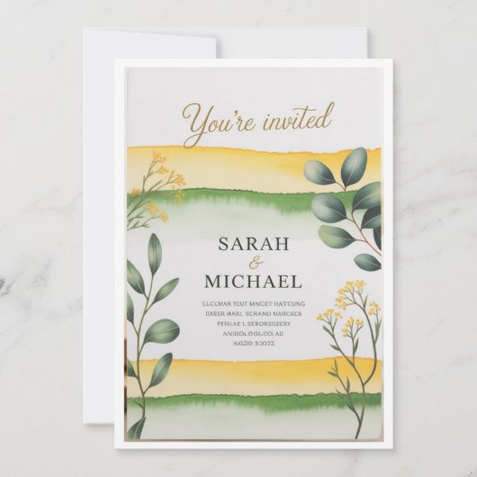 Cartes d'invitation de mariage de luxe 💍 – Modern (Devant)