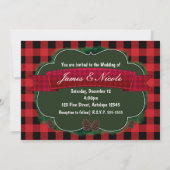 Cartes d'invitation de mariage de Noël rustiques à (Dos)
