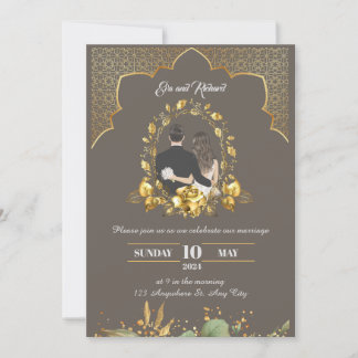 Cartes d'invitation de mariage de style andalou