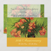 Cartes d'invitation de mariage de style floral vin (Devant / Derrière)