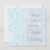 Cartes d'invitation de mariage d'hiver (Dos)