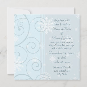Cartes d'invitation de mariage d'hiver