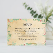 Cartes d'invitation de mariage d'hiver RSVP Fêtes (Debout devant)