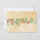 Cartes d'invitation de mariage d'hiver RSVP Fêtes (Dos)