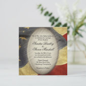 Cartes d'invitation de mariage Drapeau Américain V (Debout devant)
