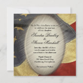 Cartes d'invitation de mariage Drapeau Américain V (Devant)