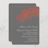 Cartes d'invitation de mariage Elegant Flourish Co (Devant / Derrière)