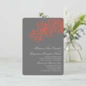 Cartes d'invitation de mariage Elegant Flourish Co (Debout devant)