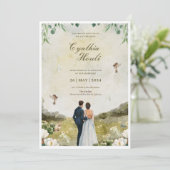 Cartes d'invitation de mariage 💍 – Élégantes (Debout devant)