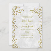 Cartes d'invitation de mariage élégantes avec fleu (Devant)