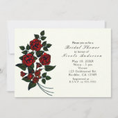 Cartes d'invitation de mariage élégantes avec fleu (Devant)