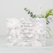 Cartes d'invitation de mariage élégantes et glamou (Debout devant)