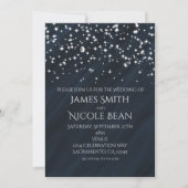 Cartes d'invitation de mariage élégantes Étoiles b (Devant)