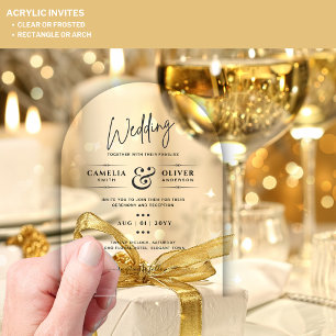 Cartes d'invitation de mariage en ACRYLIQUE avec i