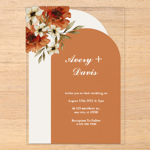 Cartes d'invitation de mariage en acrylique person