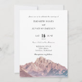 Cartes d'invitation de mariage en aquarelle avec m (Devant)