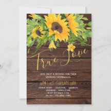 Cartes d'invitation de mariage en bois rustique to