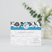 Cartes d'invitation de mariage en damas noir avec (Debout devant)