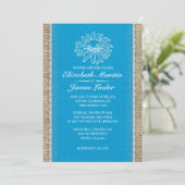 Cartes d'invitation de mariage en dentelle vintage (Debout devant)