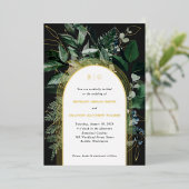 Cartes d'invitation de mariage en feuille d'alumin (Debout devant)