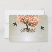 Cartes d'invitation de mariage en forme d'arbre à (Dos)