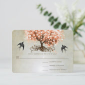 Cartes d'invitation de mariage en forme d'arbre à (Debout devant)