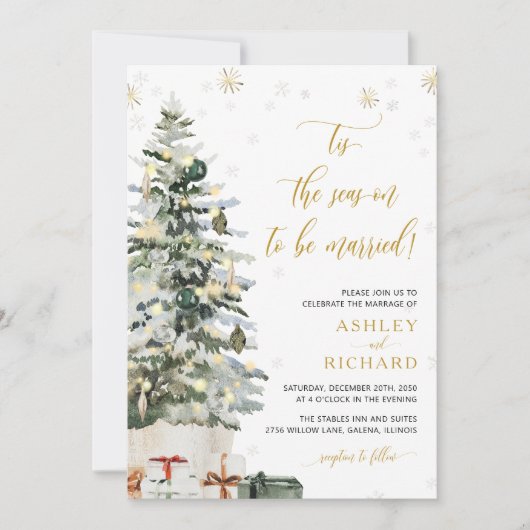 Cartes d'invitation de mariage en forme d'arbre de (Devant)