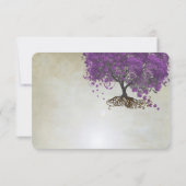 Cartes d'invitation de mariage en forme de feuille (Dos)