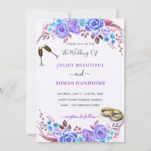 Cartes d'invitation de mariage Exemple Champagne e