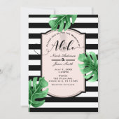 Cartes d'invitation de mariage Feuilles tropicales (Devant)