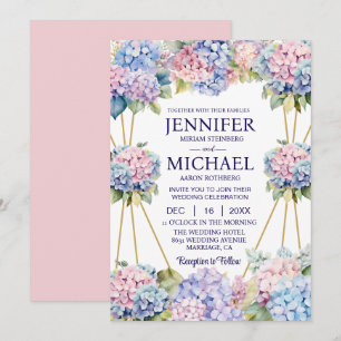 Cartes d'invitation de mariage Fleurs de printemps