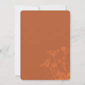 Cartes d'invitation de mariage Fleurs sauvages Ros (Dos)