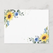Cartes d'invitation de mariage floral tournesols é (Dos)