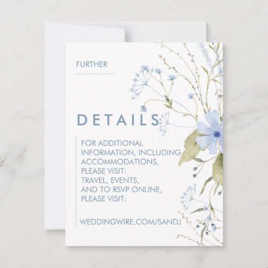 Cartes d'invitation de mariage florales (Devant)